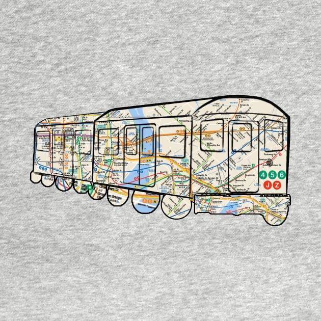 NYC subway car by Hook Ink